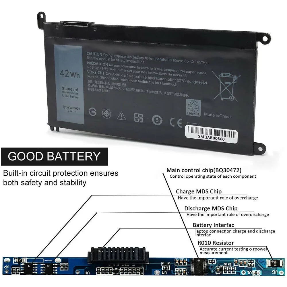 42WH WDX0R Power Unit for Inspiron 5565 7573 Series P66F P75F P69G CYMGM