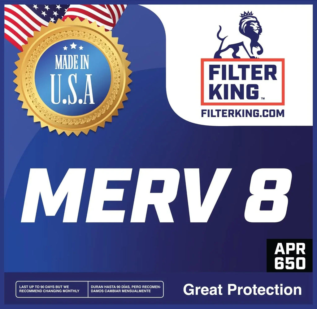 Filter King 4x50x1a Air Filter | 4-PACK | MERV 8 HVAC Pleated A/C Furnace Filters | MADE IN USA | Actual Size: 4 x 50 x .75"