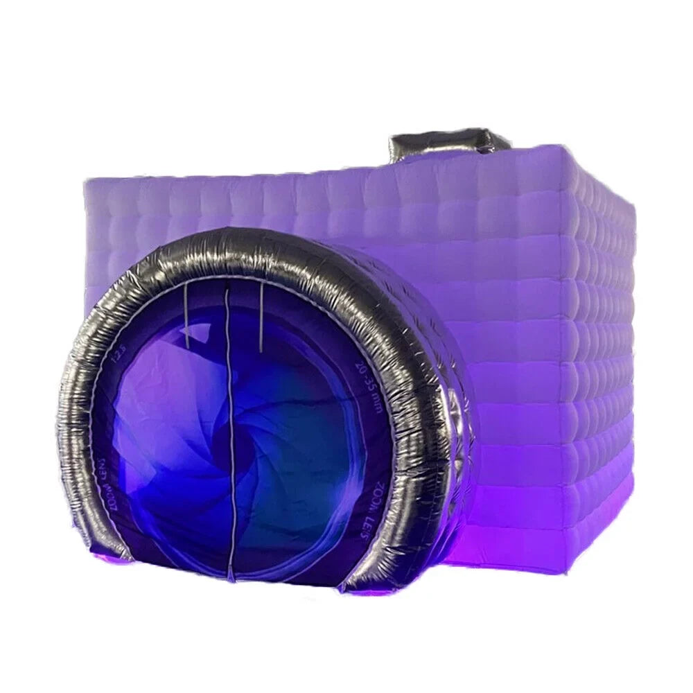 TOOL1SHOoo 2.5M White Inflatable Photo Booth Air Tent&Blower Portable Photobooth+ LED Light