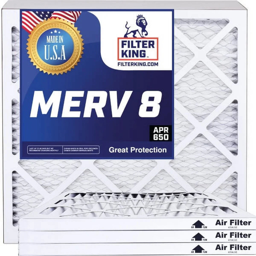 Filter King 4x50x1a Air Filter | 4-PACK | MERV 8 HVAC Pleated A/C Furnace Filters | MADE IN USA | Actual Size: 4 x 50 x .75"
