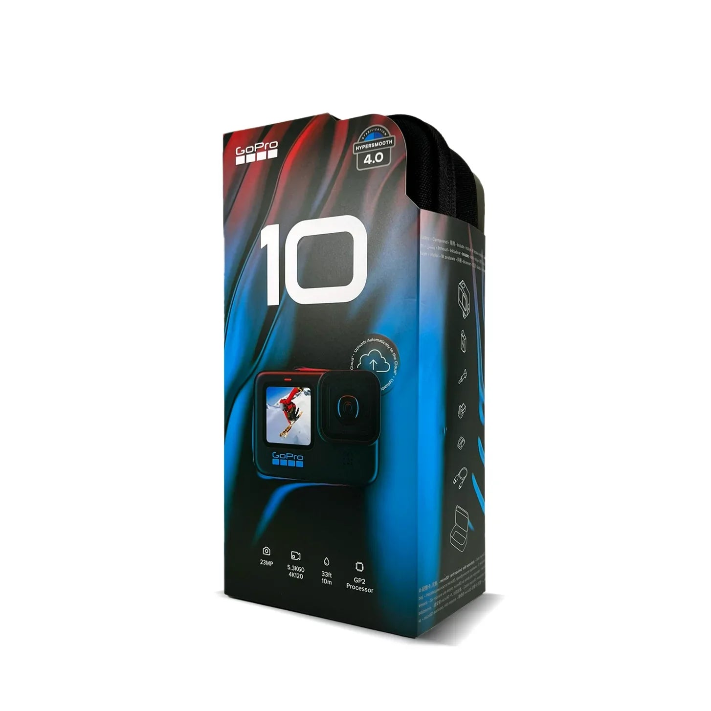 GoPro HERO10 Digital Camcorder, LCD Panel High Dynamic Range (HDR), 5.3K, Black
