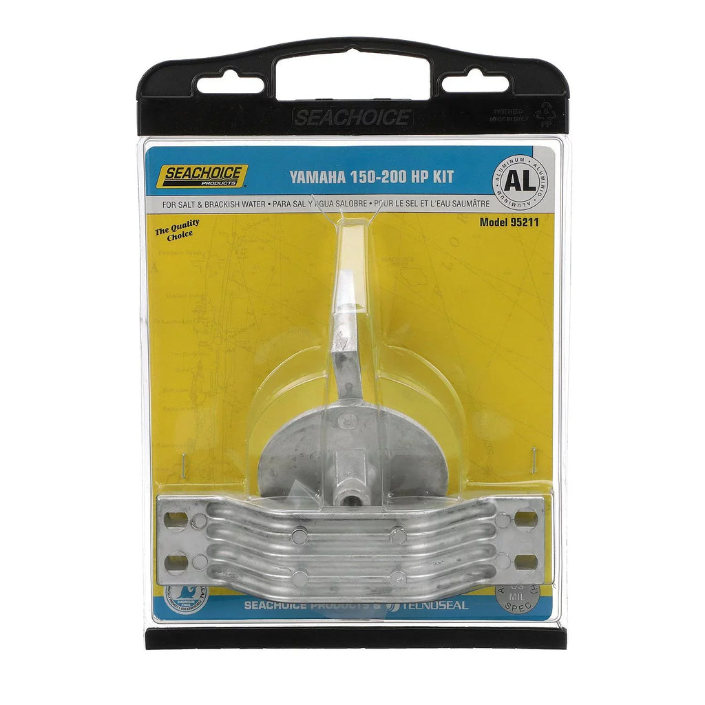 Seachoice Anode Kit, Yamaha 150-200hp, Aluminum, Cadmium-Free, Environmentally Friendly