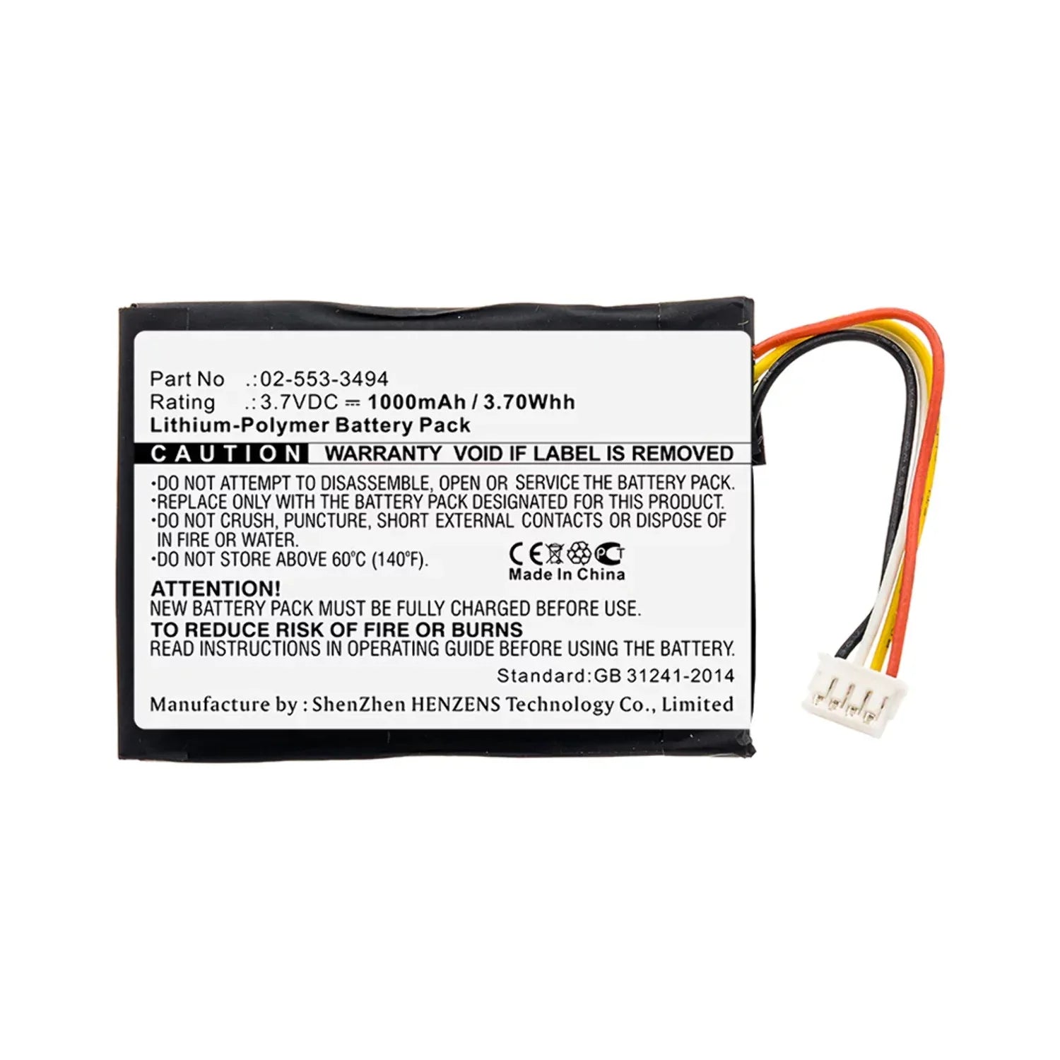 Batteries N Accessories BNA-WB-P11683 Speaker Energy Source - Li-Pol, 3.7V, 1000mAh, Ultra High Capacity - Replacement for Harman/Kardon 02-553-3494 Cell