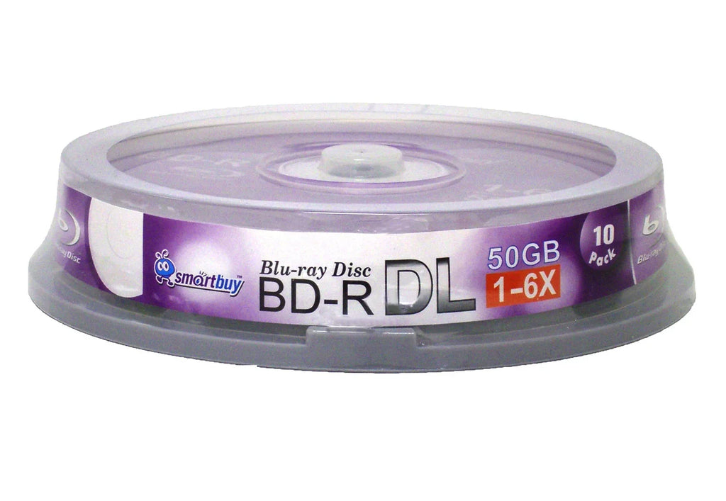 Smart Buy 20-Disc 50GB 6x Blu-ray BD-R Dl Layer Double Layer Logo Top Surface Blank Data Video Recordable Media Disc