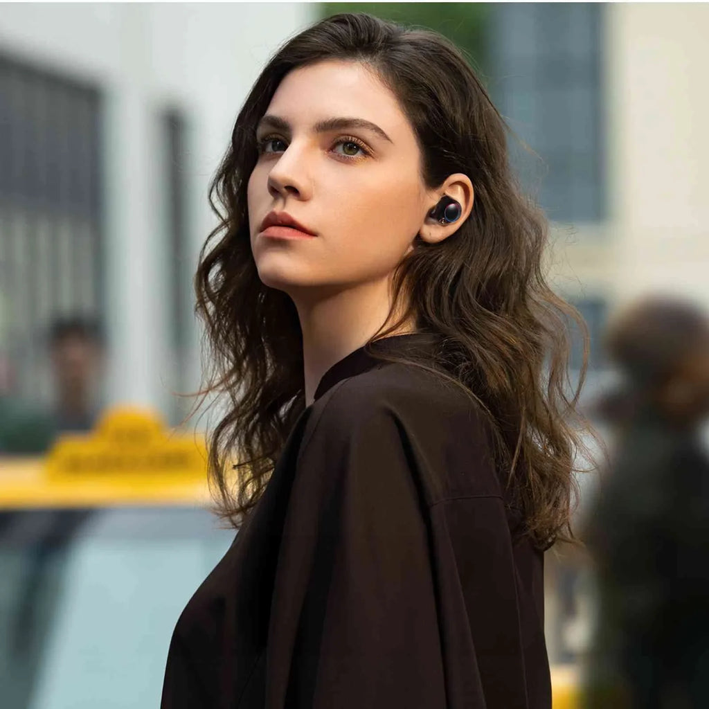 UrbanX True Wireless Bluetooth Earbuds + Charging Case, Black, Connect, IPX5 Water Resistance, Bluetooth 5.2 Connection, Balanced, Bass Boost Compatible with Lenovo Z6 Youth