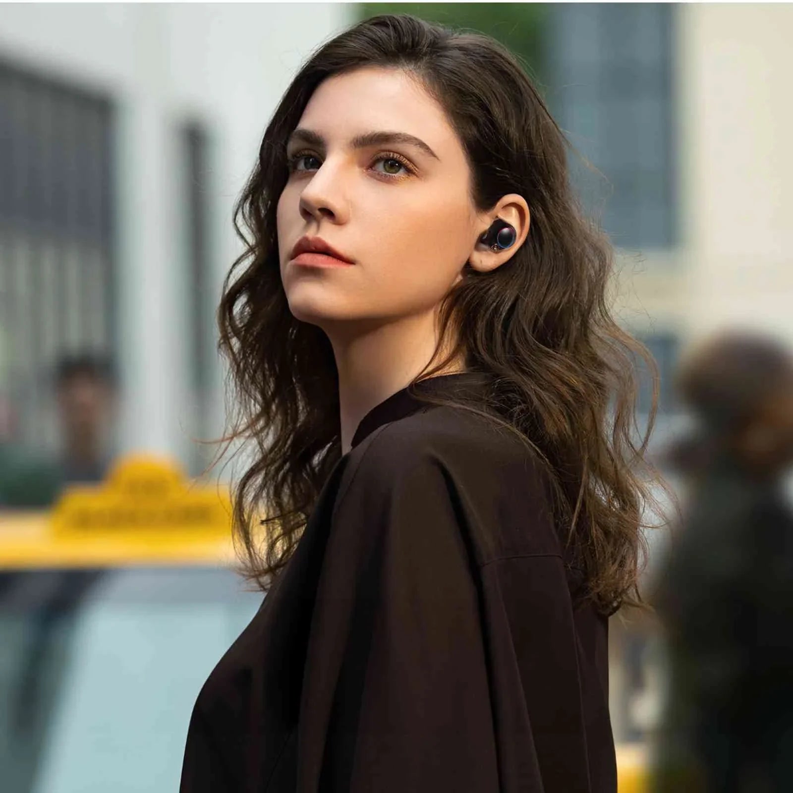 UrbanX True Wireless Bluetooth Earbuds + Charging Case, Black, Connect, IPX5 Water Resistance, Bluetooth 5.2 Connection, Balanced, Bass Boost Compatible with Lenovo Z6 Youth