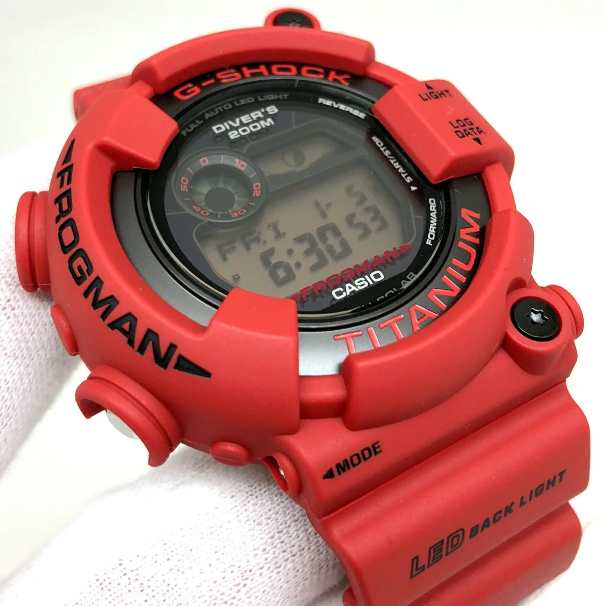 Pre-Owned CASIO Casio G-SHOCK Watch GW-8230NT-4JR FROGMAN 30th Anniversary Reprint Model Red Digital Tough Solar Men's ITWD1QAESCTM (Good)