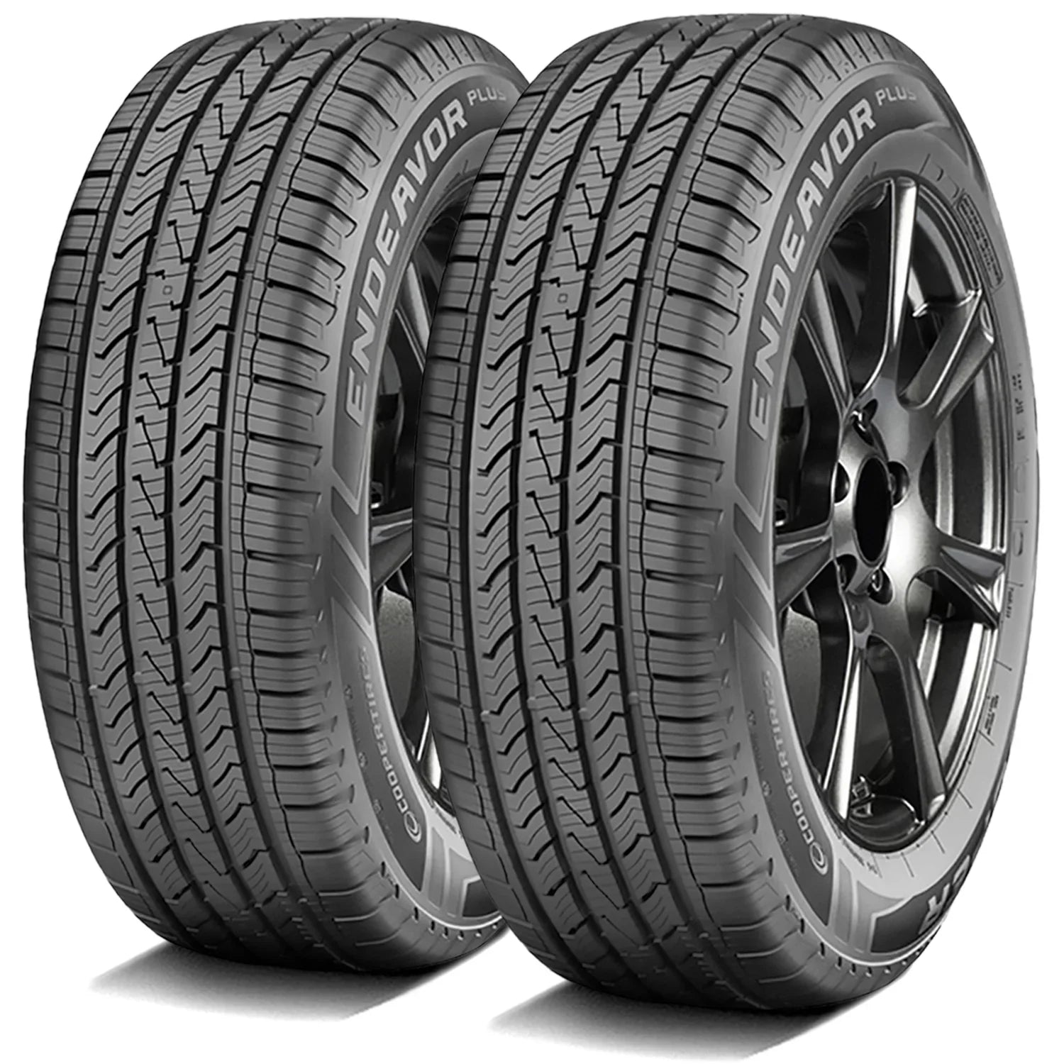 Pair of 2 (TWO) Cooper Endeavor Plus 255/60R19 109H AS A/S All Season Tires Fits: 2010 Buick Enclave CXL, 2021 Lincoln Aviator Base