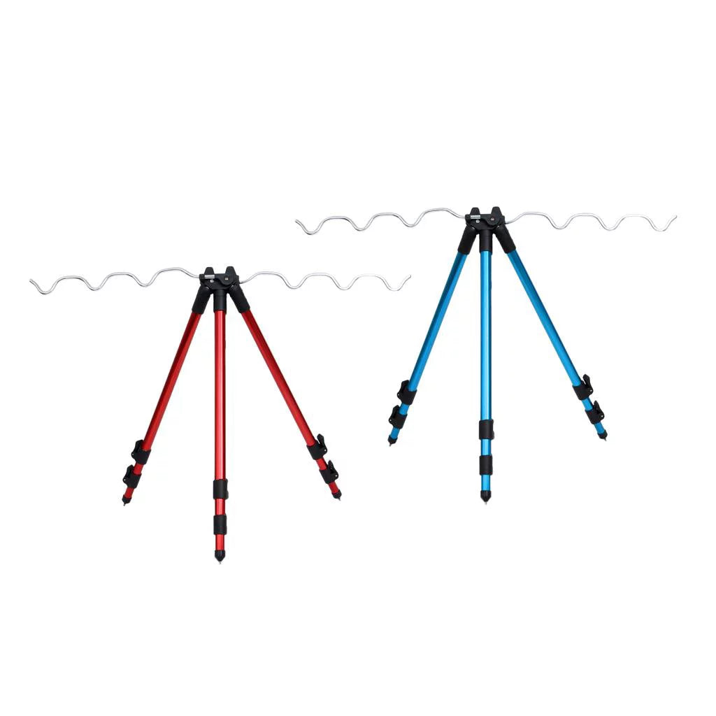 Fishing Rod Holder Tripod Stand Telescopic Fishing , Adjustable and Lightweight Blue