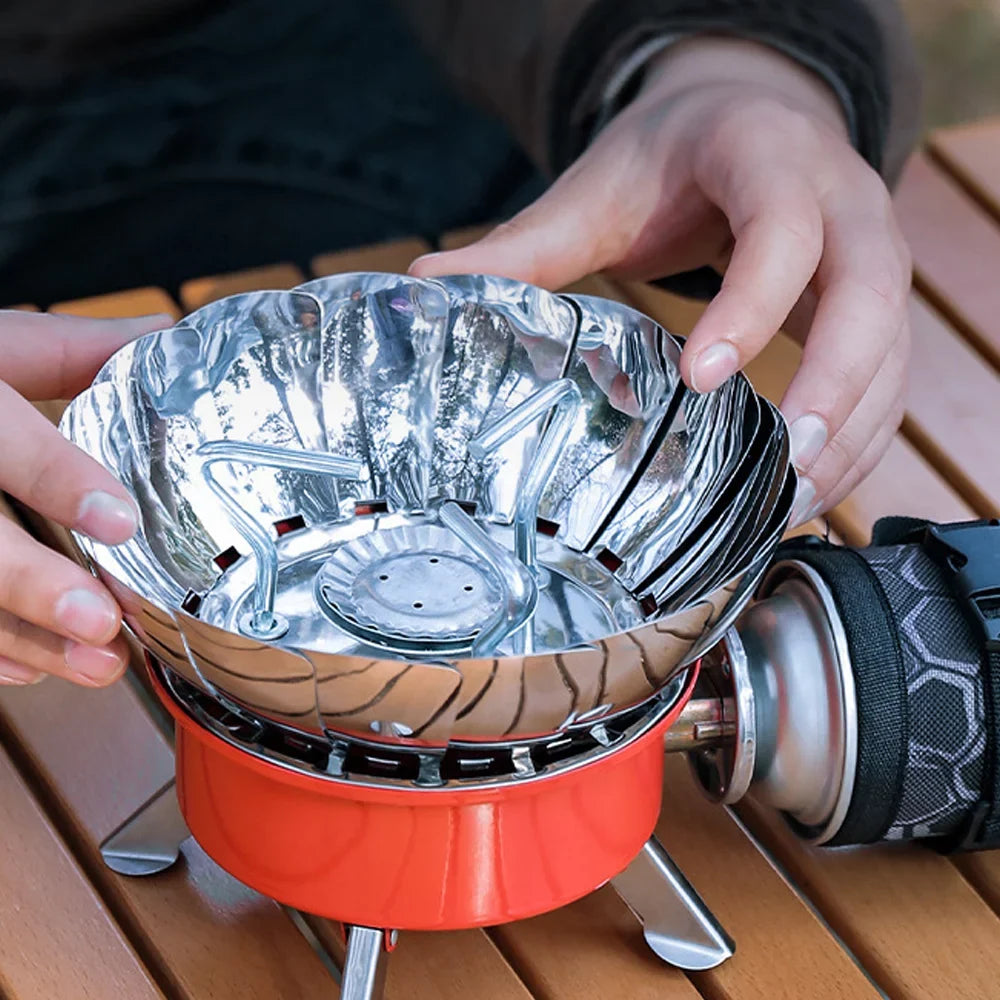 Apexeon Camping Hiking Furnace Gas Cooker, Portable Electronic Ignition Stove, Foldable Design