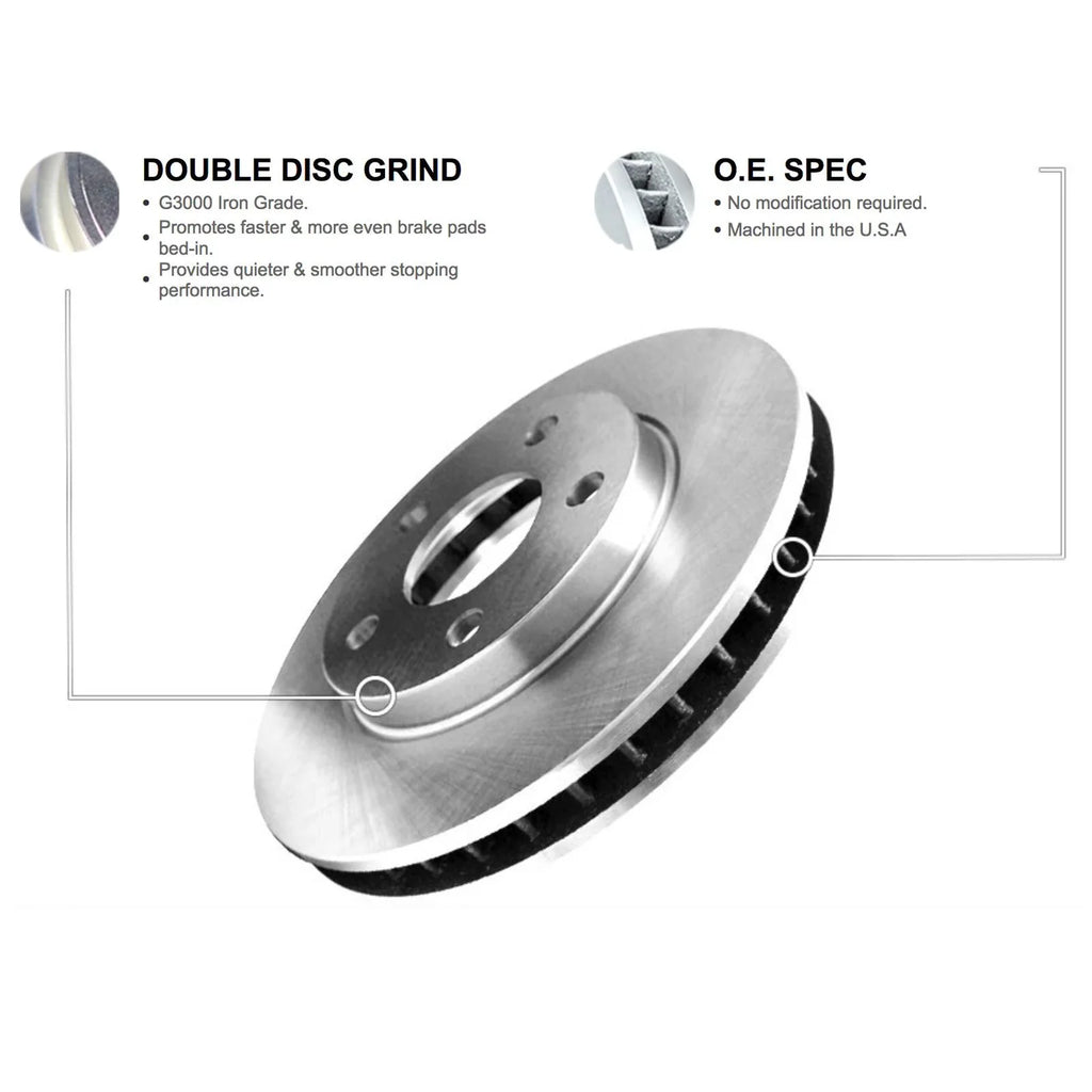 R1 Concepts Wfuh1 91020 R1 Concepts Brake Rotor Blank With Optimum Oe Pads & Fits select: 2017-2018 TOYOTA YARIS IA, 2016 TOYOTA SCION IA