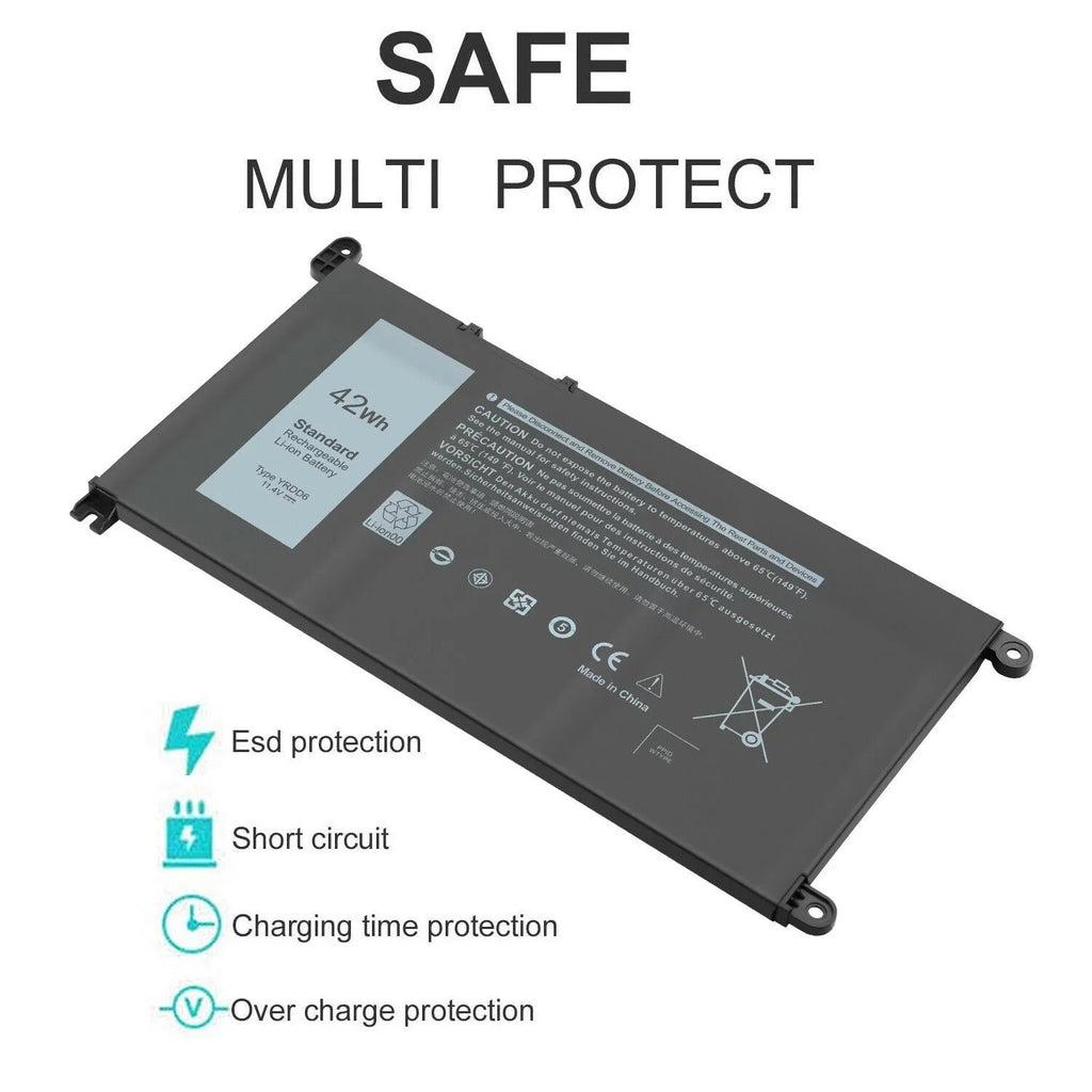 42Wh YRDD6 Energy Source for Inspiron 7586 5482 5485 5491 3310 3493 2in1