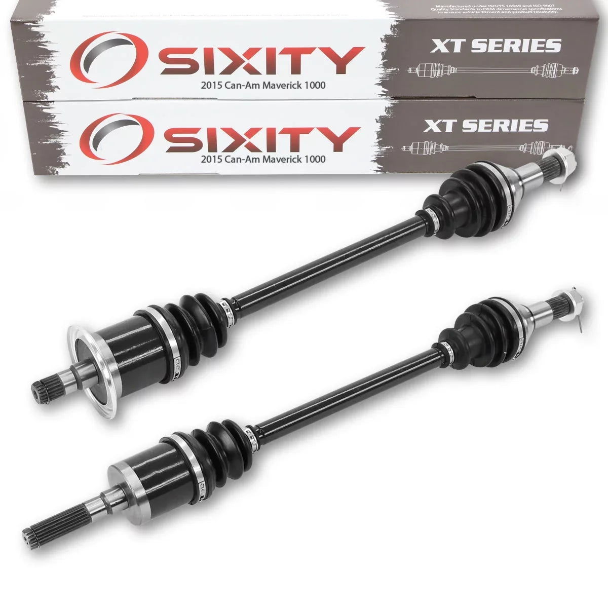 2 pc Sixity XT Front Left Right Axle compatible with Can-Am Maverick 1000 2015 - XXC 4X4