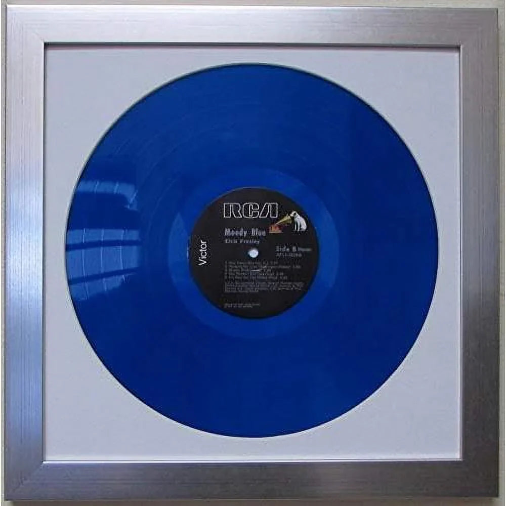 Picture Disc / 12" LP Vinyl Record Storage Display White Matting (Brushed Silver Random Access Memory