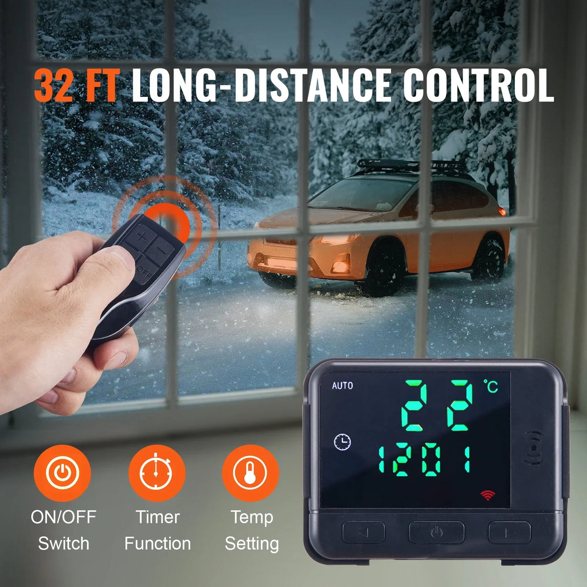 SKYSHALO Diesel Air Heater, 12V 8KW Integrated Diesel Heater with Remote Control and LCD Display, 5L Tank Portable Diesel Parking Heater, Rapid Heating for RV Trailer Camper Boat and Indoor