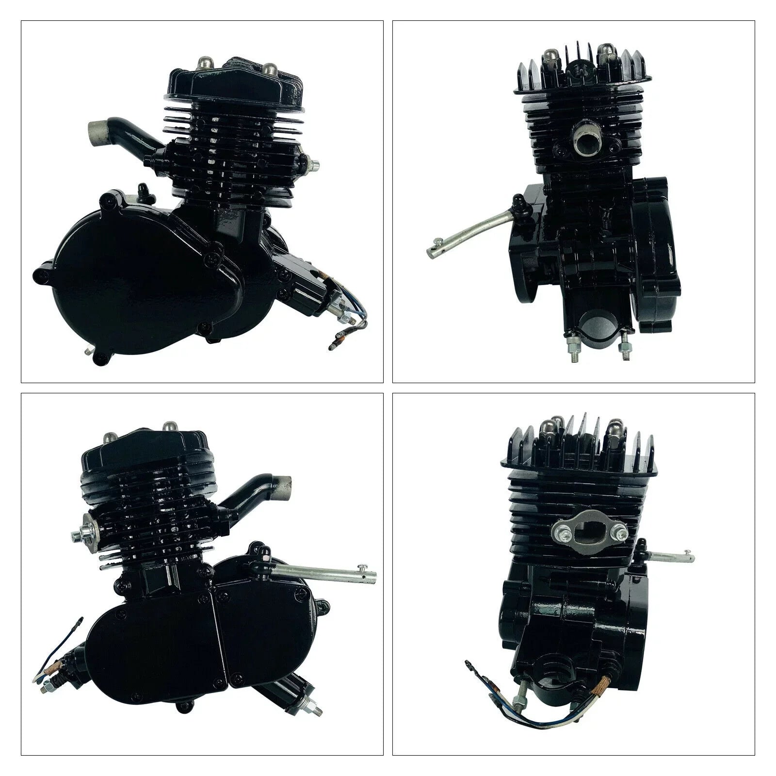 Miumaeov 80cc 2-Stroke Full Assembled Motorized Bike Bicycle Motor Petrol Gas Engine Single Cylinder Air-Cooled Black