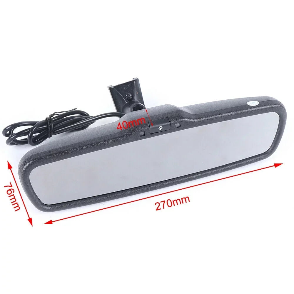 CNCEST 4.3" Auto Dimming Car Rear View Mirror+Bracket for Parking Backup Reverse Camera