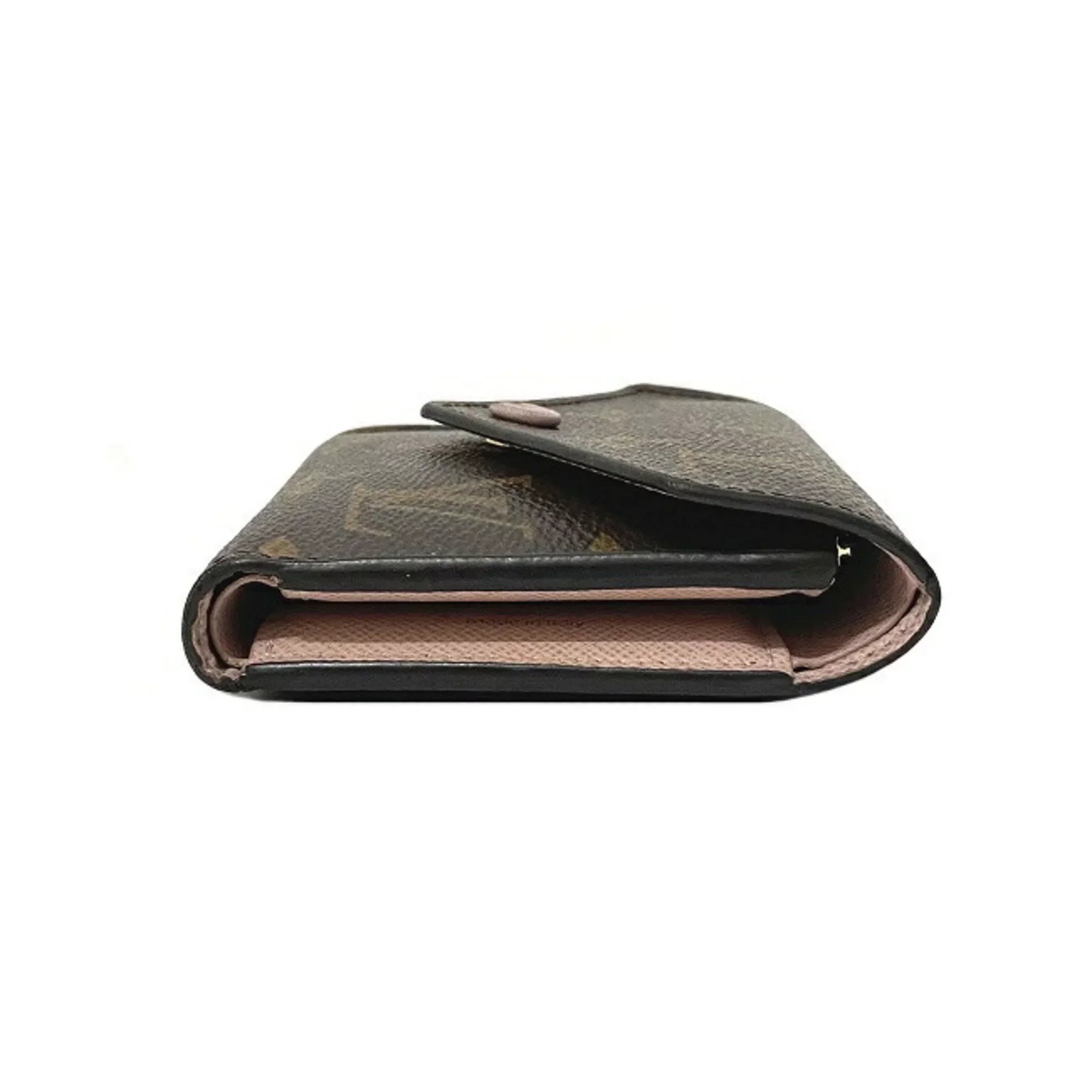 Pre-Owned Wallet Portefeuille Victorine Brown Pink Rose Ballerine Random Access Memory M62360 Trifold NZ3119 LOUIS VUITTON Ladies (Good)