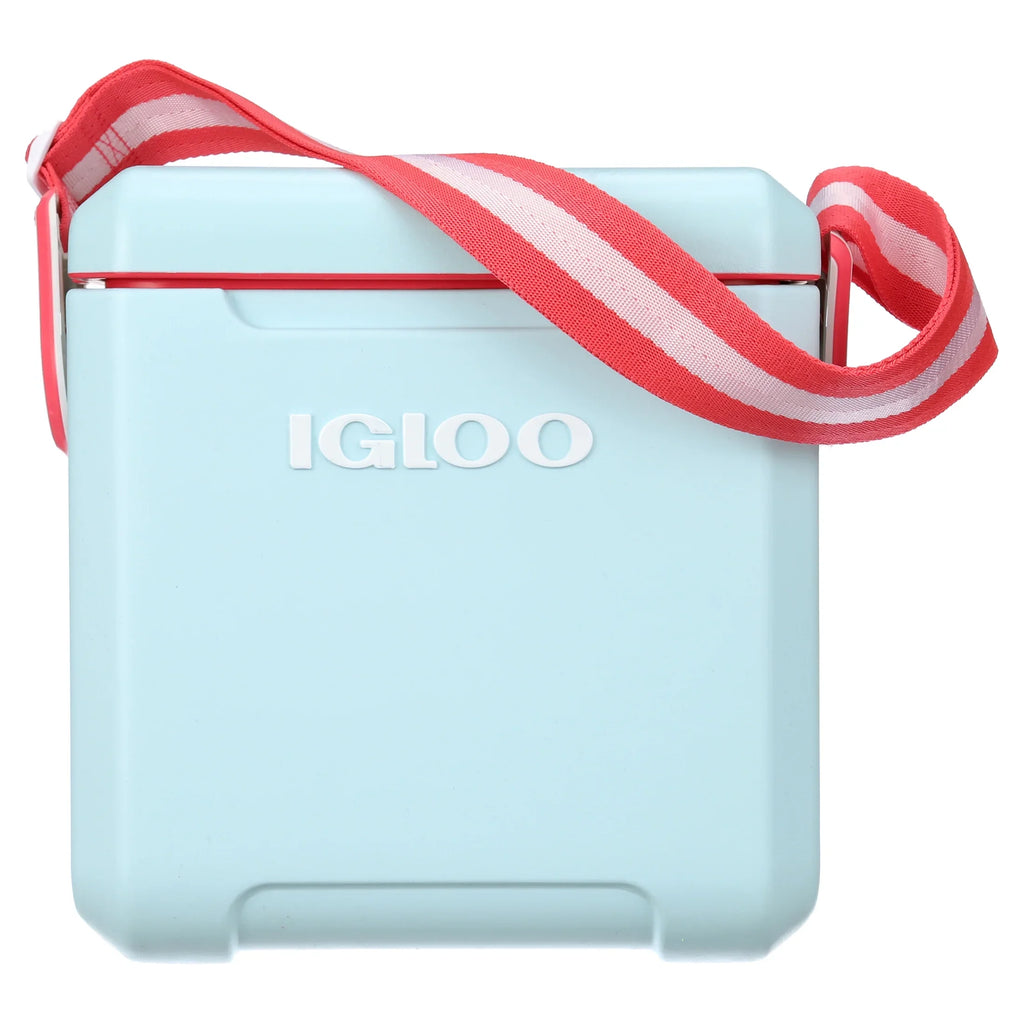 Igloo 11 Qt Tag-a-Long Hard Sided Cooler, Blue Aqua and Red