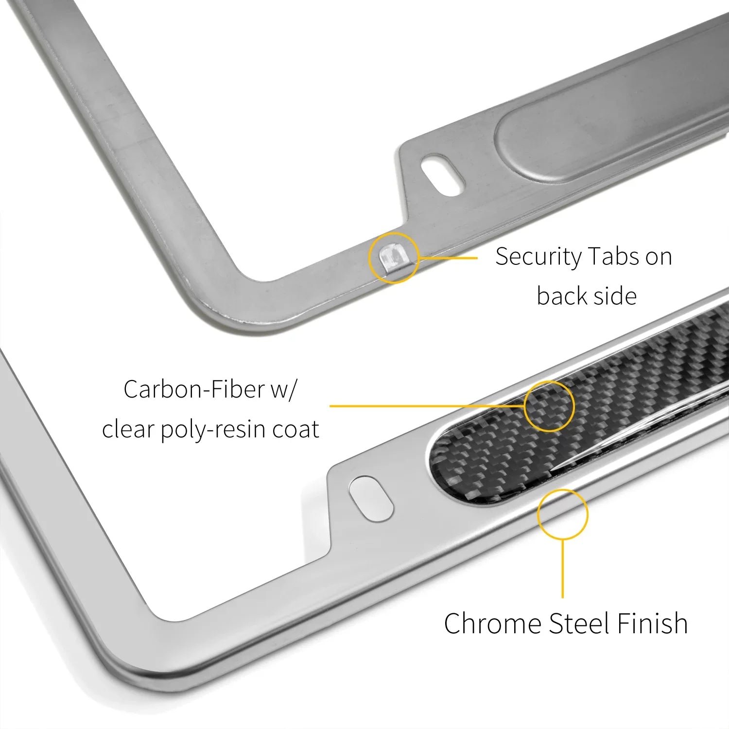 Honda Civic Si Real Carbon Fiber Nameplate Chrome Stainless Steel License Random Access Memory