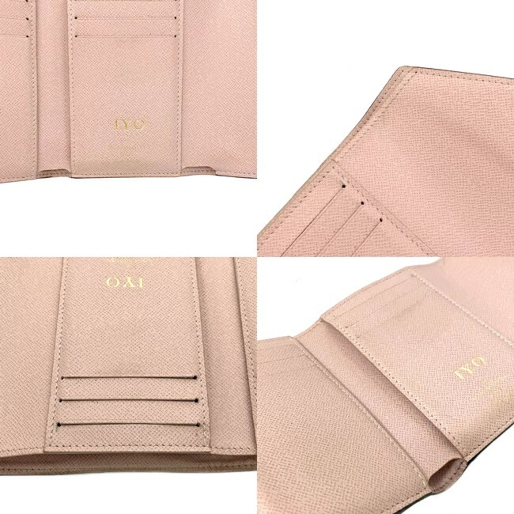Pre-Owned Wallet Portefeuille Victorine Brown Pink Rose Ballerine Random Access Memory M62360 Trifold NZ3119 LOUIS VUITTON Ladies (Good)