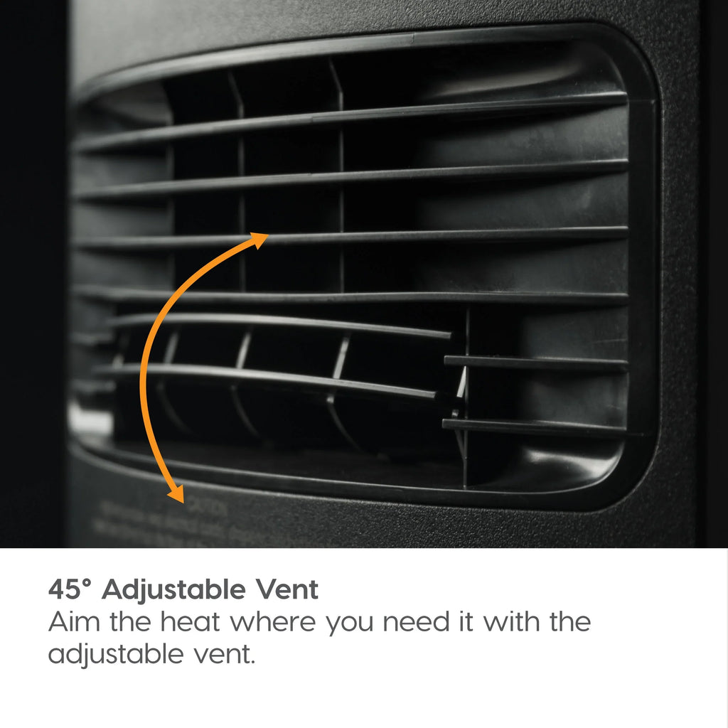 IRIS USA WOOZOO 1500-Watt Oscillating Portable Heater with Motion Sensor, Built-in Thermometer, Black