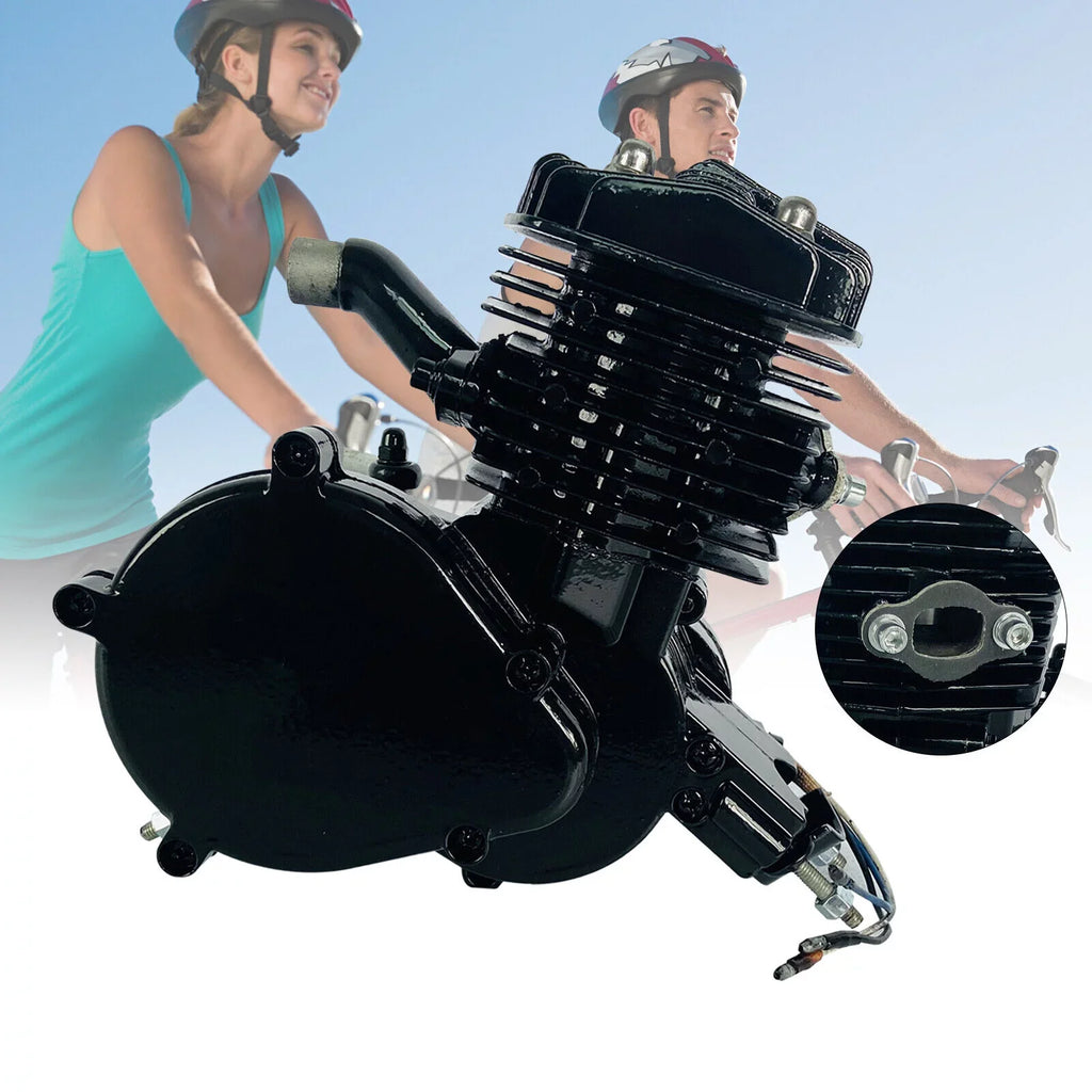 Miumaeov 80cc 2-Stroke Full Assembled Motorized Bike Bicycle Motor Petrol Gas Engine Single Cylinder Air-Cooled Black