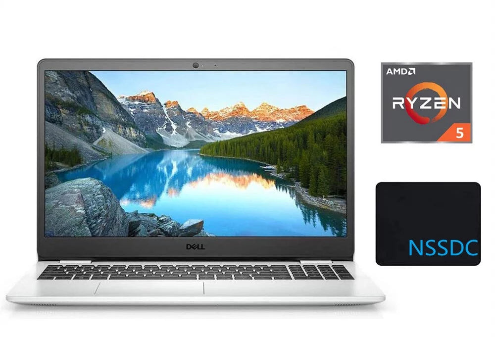 2021 Inspiron 15 3505 15.6" FHD , AMD Ryzen 5-3450U Processor, 8GB Random Access Memory 512GB PCIe Flash Storage AMD Radeon Vega 8 Graphics, Webcam, HDMI, Bluetooth, Windows 10, White, with Solid State Drive Mousepad