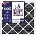 Filter King 21x21x1a Air Filter | 4-PACK | Carbon MERV 8 HVAC Pleated A/C Furnace Filters | MADE IN USA | Actual Size: 21 x 21 x .75"