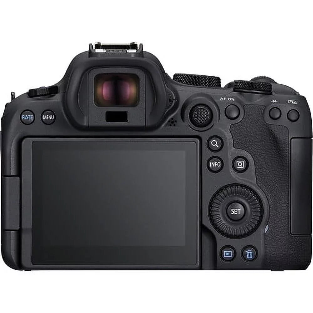 Canon EOS R6 Mark II Mirrorless Camera (5666C002) + Canon RF 24-70mm Lens + 64GB Memory Card + Case + Processor Photo Software + 2 x LPE6 Power Unit + External Charger + Card Reader + More