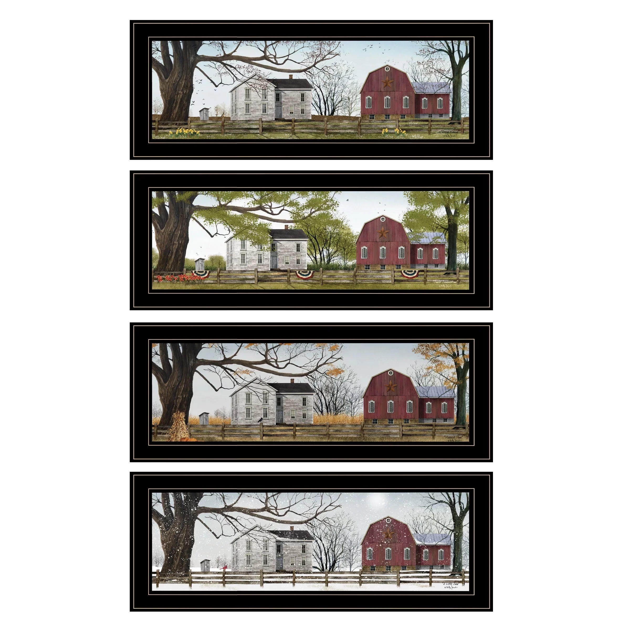"Four Seasons Collection II" 4-Piece Vignette by Billy Jacobs, Black Random Access Memory