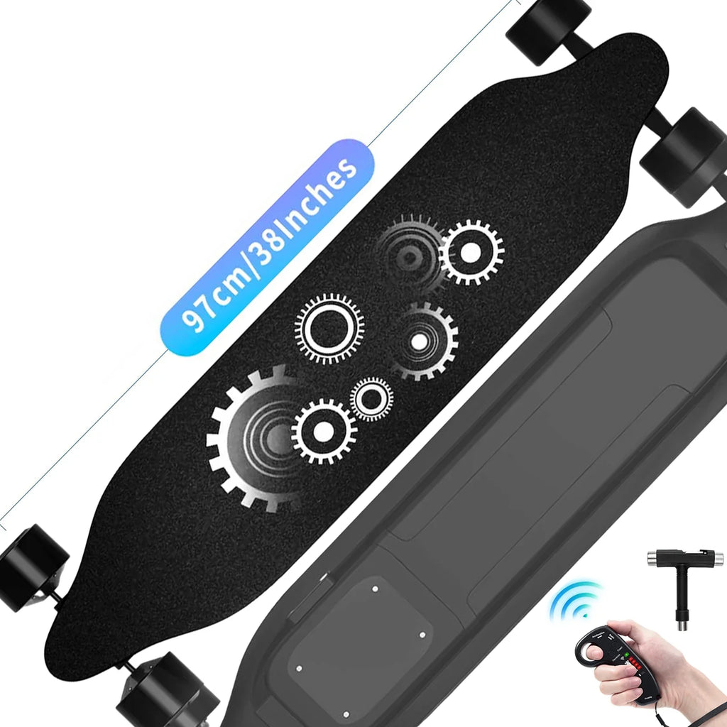 Electric Skateboard,BRC Electric Longboard with 1200W Motor, 25 Mph Top Speed & 15 Miles Range, 4-Speed Modes Skateboards and Remote Control