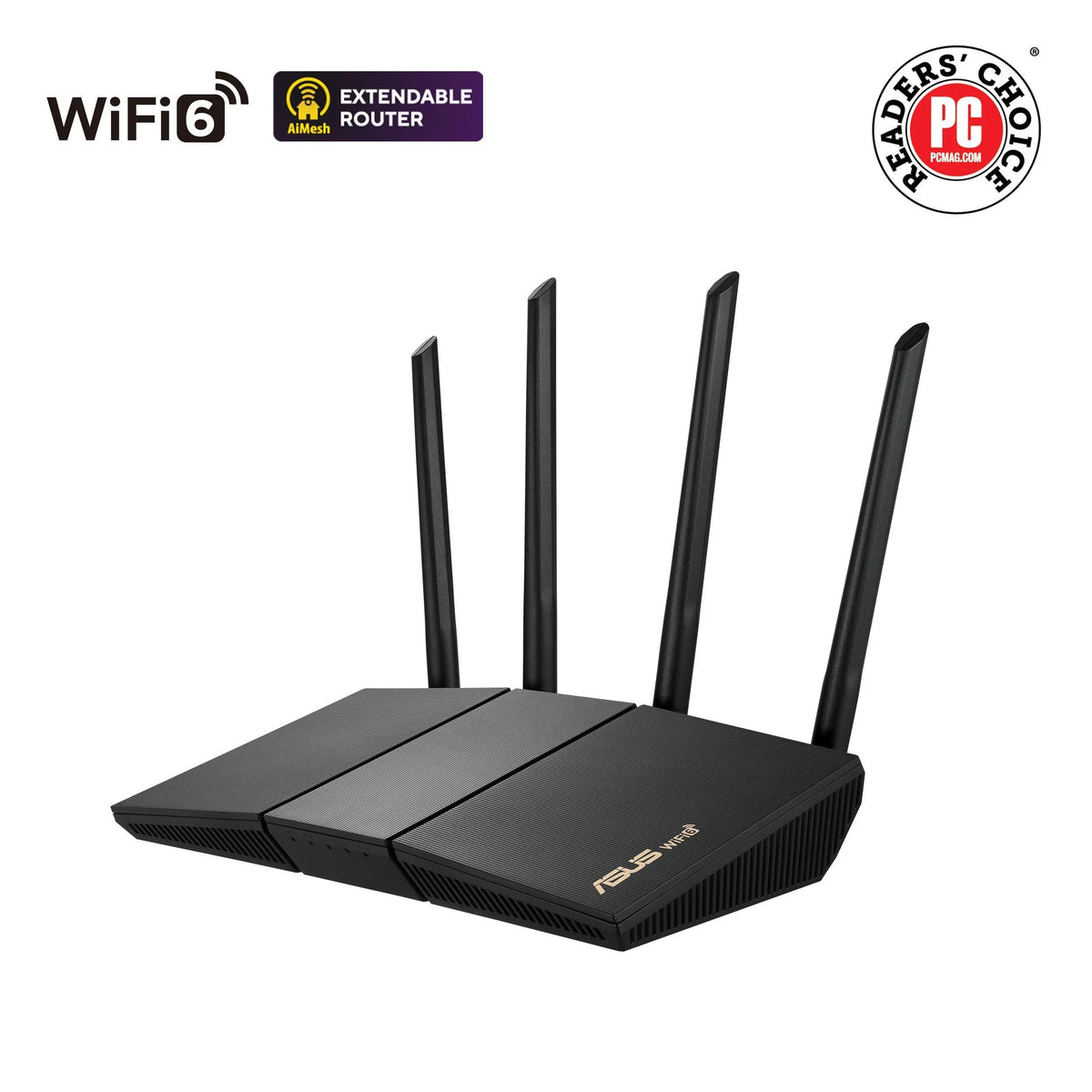 ASUS WiFi 6 Router (RT-AX57) - Band Gigabit Wireless Internet Router, Gaming & Streaming, AiMesh Compatible, Included Lifetime Internet Security, Parental Control, MU-MIMO, OFDMA
