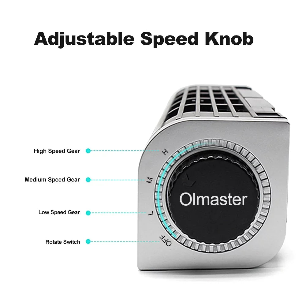 Olmaster CF-1691 USB Cooling Fan Pad Stand Fan Bracket,Black, Horizontal Design