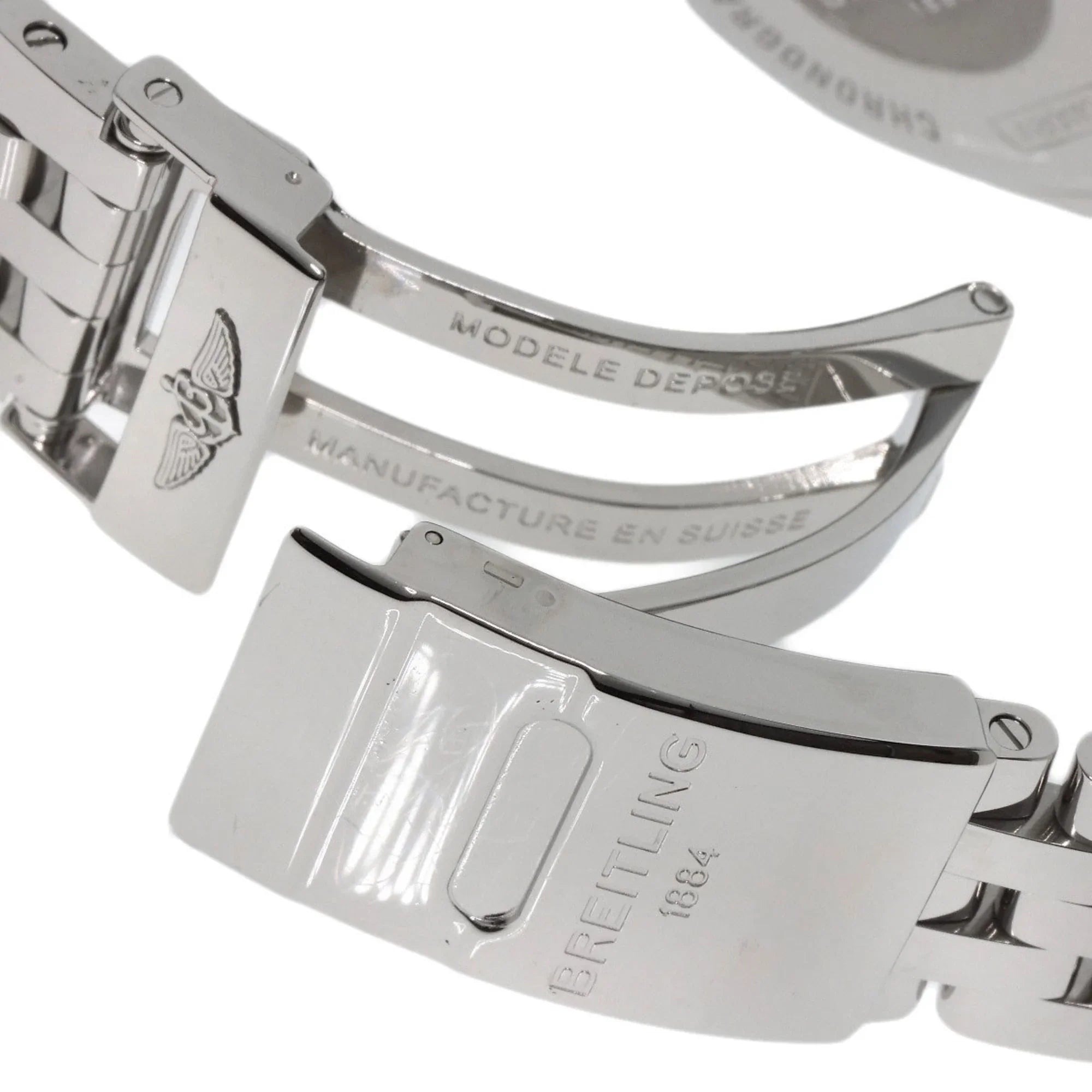 Pre-Owned Breitling AB0110 Chronomat 44 Watch Stainless Steel/SS Men's BREITLING (Good)