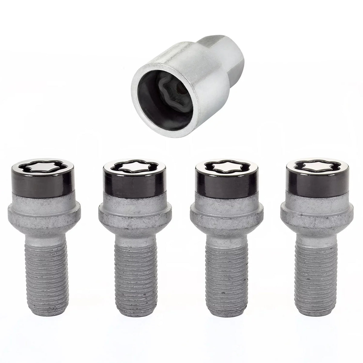 McGard 28318 Chrome/Black Bolt Style Radius Seat Lock Bolt Set Fits select: 2009-2019 VOLKSWAGEN JETTA, 2009-2019 VOLKSWAGEN TIGUAN