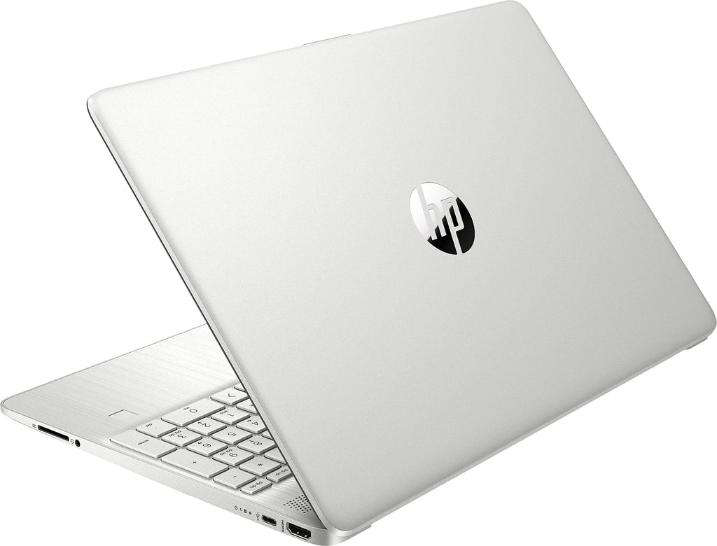 HP 2022 15.6" FHD Micro-Ege Display PC 11th Gen Heart -1135G7 12GB DDR4 Random Access Memory 256GB NVMe Solid State Drive Iris Xe Graphics Webcam HDMI WiFi AC BT USB-C Silver Windows 10 Pro w/RE USB Drive