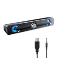 Radirus V-111 Computer Speaker, USB Wired Powerful Bar Stereo Subwoofer Bass Speaker, Surround Sound Box for PC Phone Tablet MP3 MP4, Audio Equipment for Home Theater-Like Audio Quality
