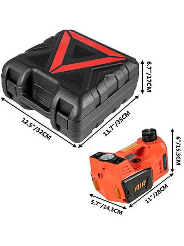 BENTISM Electric Car Jack 5T 11023lb 12V DC Auto Jack Kit with Impact Wrench and LED Flashlight All in One for SUV MPV Repairing Portable Tool Case