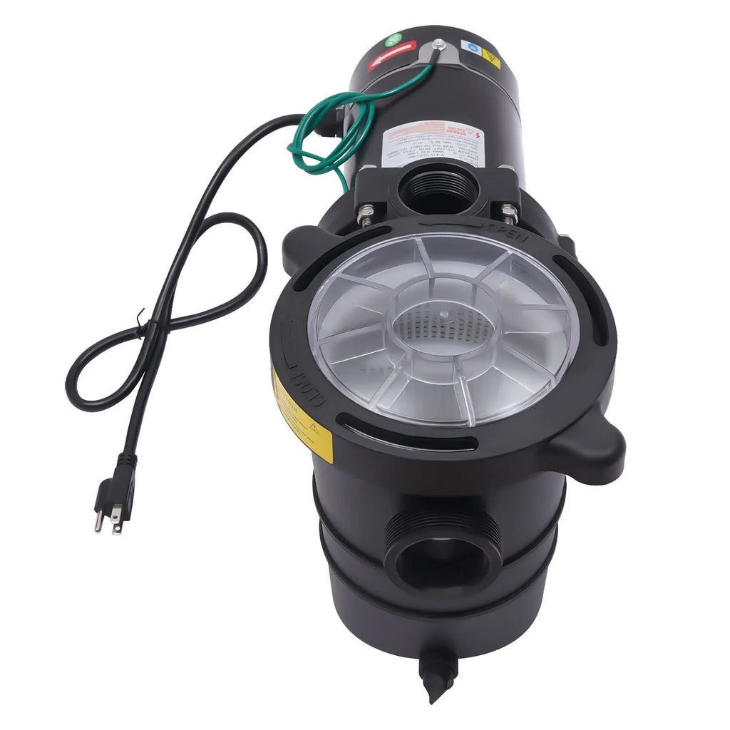 Wuzstar 2HP Pool Pump In/Above Ground Swimming Pool Pumps Motor W/Strainer 410-300L/min 118GPM, 110-120V