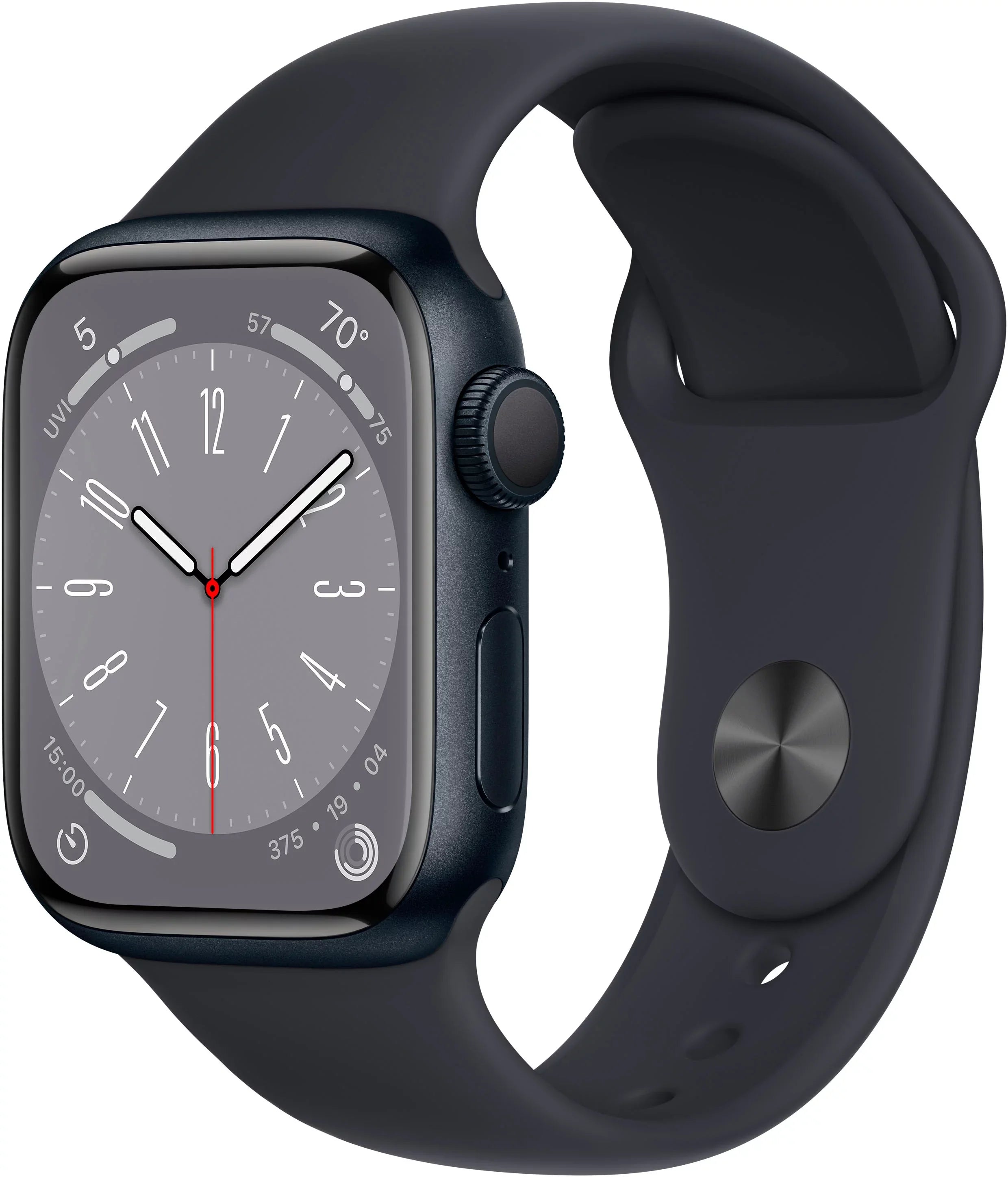 Restored Apple Watch Gen 8 Series 8 Cell 41mm Midnight Aluminum Midnight Sport Band MNU83LL/A (Refurbished)