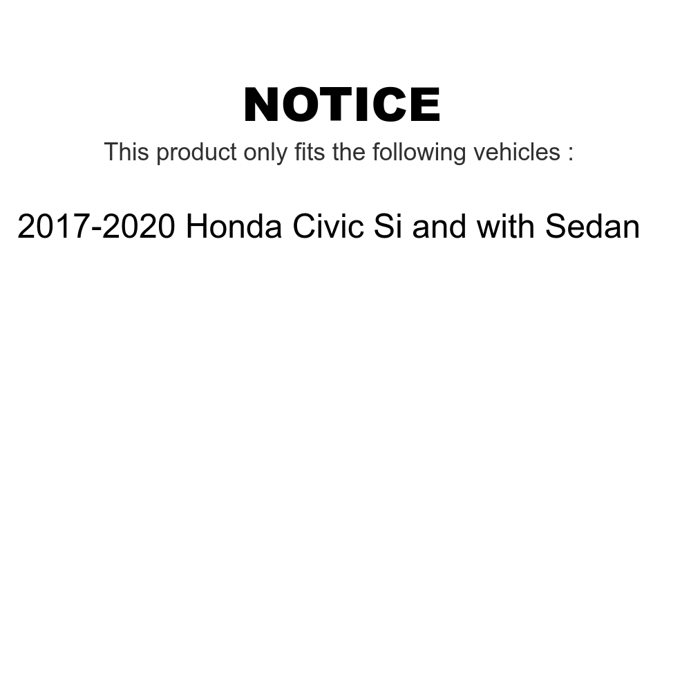 Transit Auto - Front Coated Drilled Slotted Disc Brake Rotors And Random Access Memory Pads Kit For 2017-2020 Honda Civic Si with Sedan KDA-100025