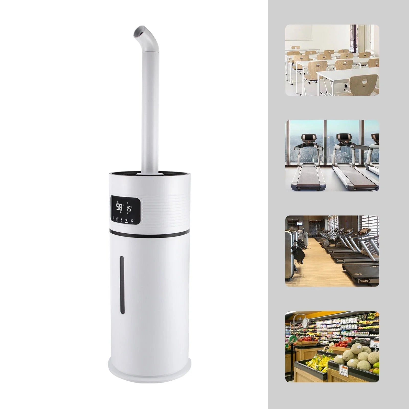 DENEST 4 Gal Commercial Large Humidifiers Style Industrial 360° Humidifier Whole-House