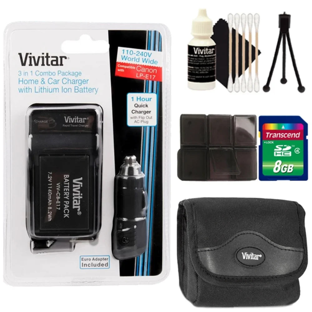 Vivitar (VIV-CBE17-KIT) Replacement Power Unit CANON LP-E17 Cleaning Kit for CANON 750D 760D