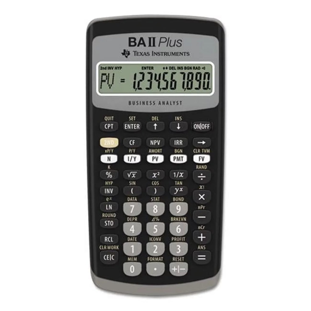 Texas Instrument BAII Plus Financial Calculator, 10-Digit LCD