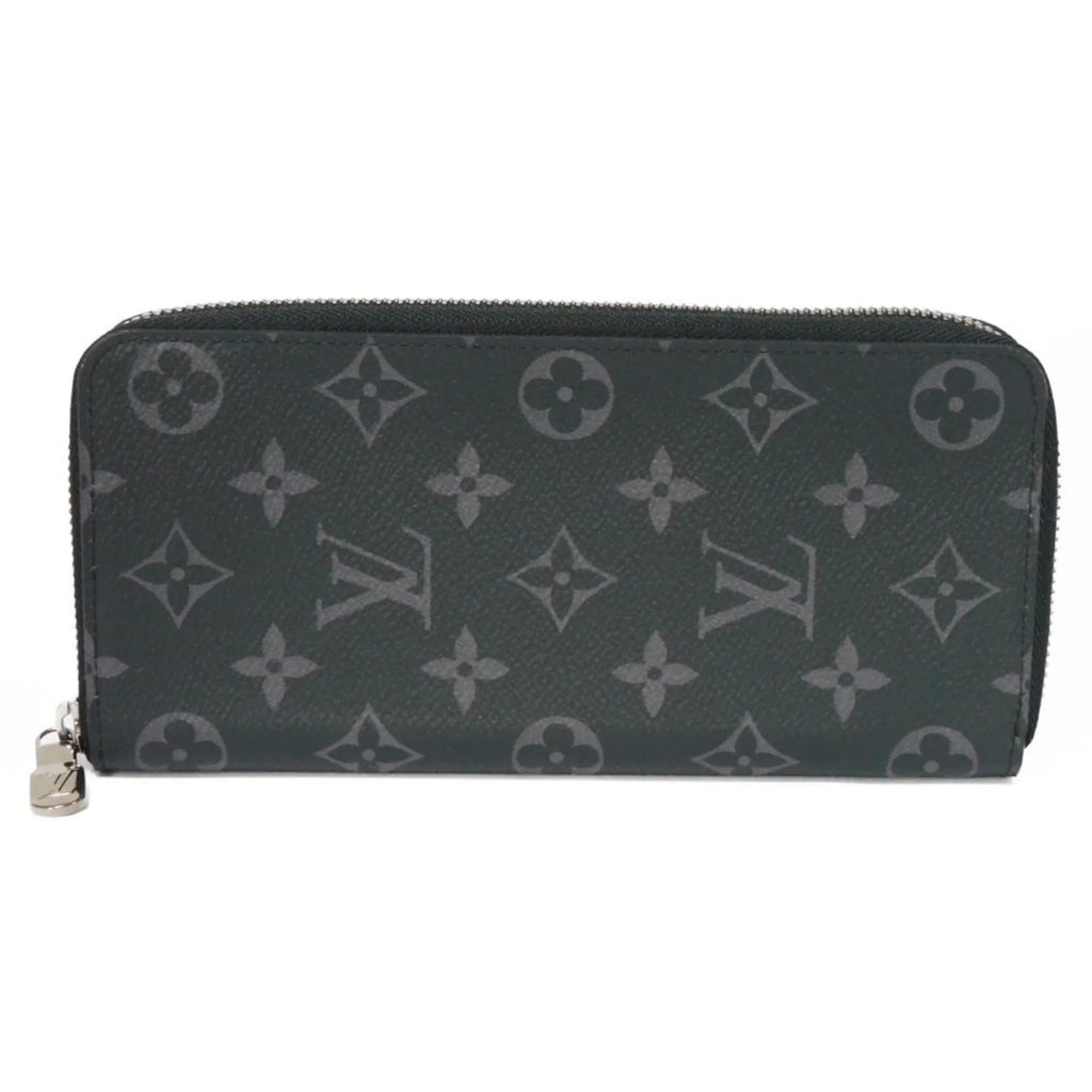 Pre-Owned LOUIS VUITTON Long Wallet Zippy Vertical LV Logo Round Zipper Random Access Memory Eclipse Noir M62295 Men's Billfold (Good)