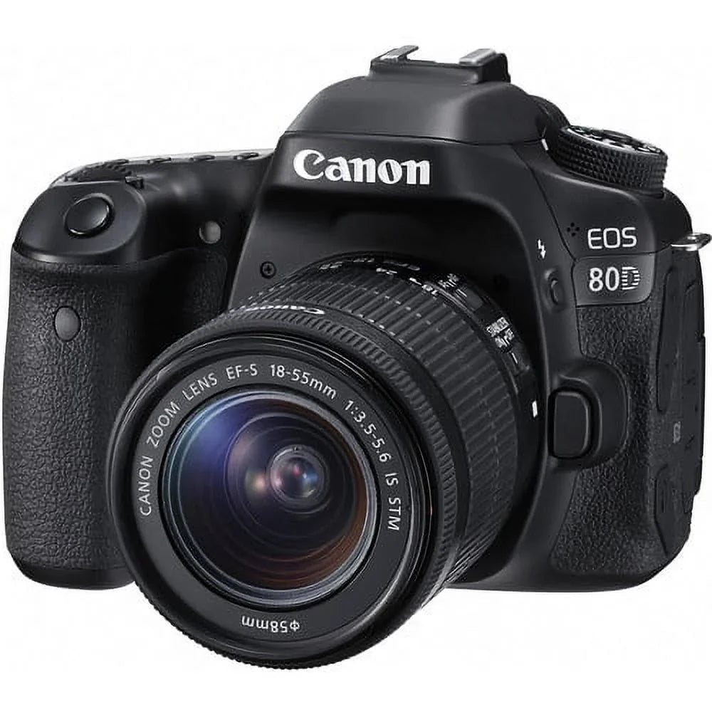 Canon EOS 80D DSLR Camera Advanced Bundle with 18-55mm Lens+ 24.2MP APS-C CMOS sensor and DIGIC 6 image processor