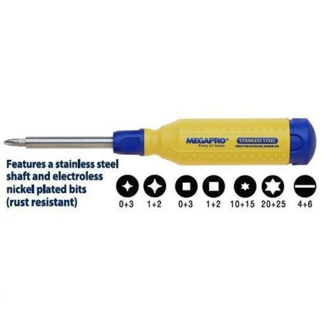 Megapro Multi-Bit Screwdriver, NumBits 6 151SS-B