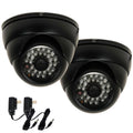 VideoSecu 2 Pack Built-in 1/3 inch SONY Effio CCD 600TVL Security Camera IR Day Night 3.6mm Wide Angle Lens with 2 Power Supply bwi