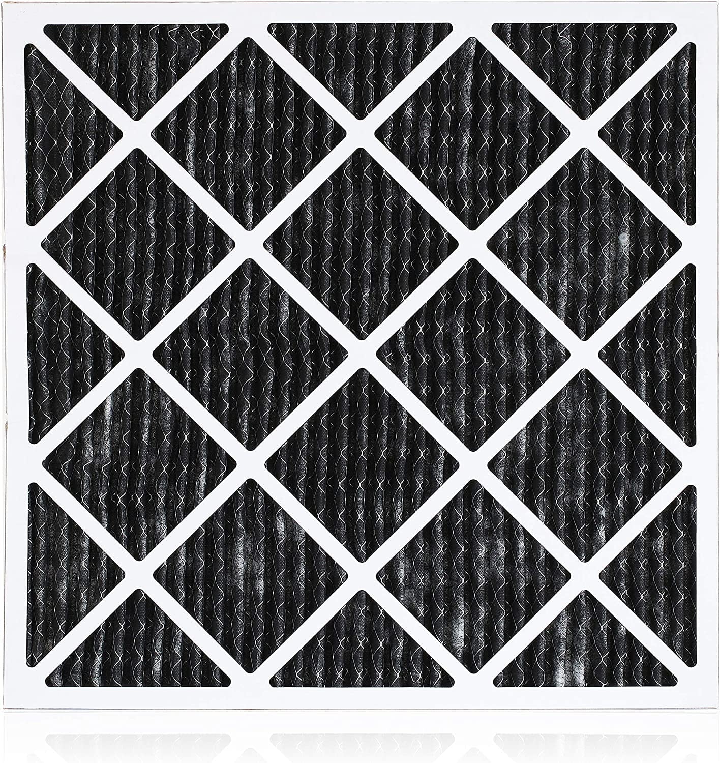 Filterbuy 20x24x1 MERV 8 Odor Eliminator Pleated HVAC AC Furnace Air Filters with Activated Carbon (4-Pack)